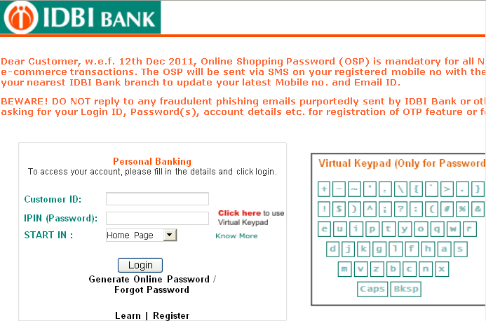 idbi net banking download