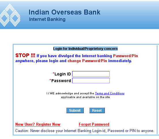 Indian Overseas Bank Net Banking Login - 2017 2018 MBA