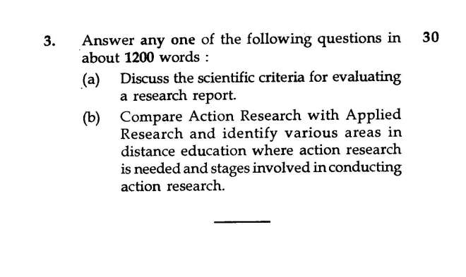 content of research report ignou